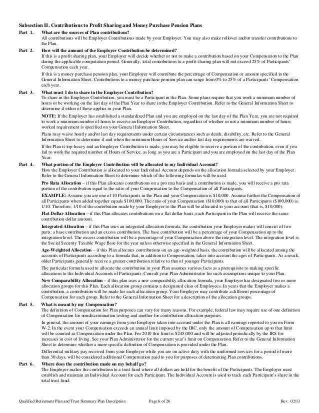 2 summary plan description