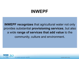 Sustainable Intensification of Agriculture with Sustainable Irrigated Agroecosystem Services