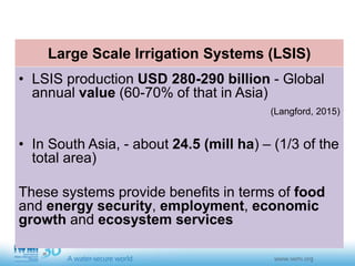 Sustainable Intensification of Agriculture with Sustainable Irrigated Agroecosystem Services