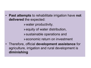 Sustainable Intensification of Agriculture with Sustainable Irrigated Agroecosystem Services