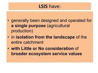 Sustainable Intensification of Agriculture with Sustainable Irrigated Agroecosystem Services