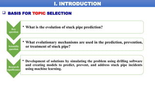 Therefore, early detection of stuck pipe events, synonymous with ...