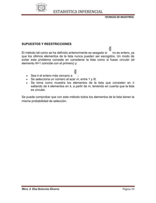 2 Ténicas de Muestreo