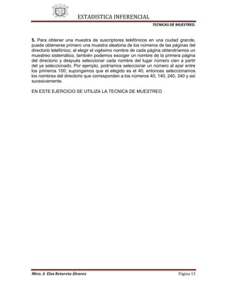 2 Ténicas de Muestreo