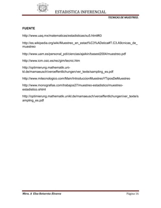 2 Ténicas de Muestreo