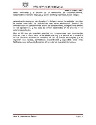 2 Ténicas de Muestreo