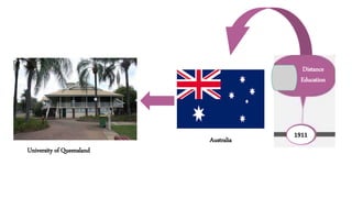 Distance
Education
1911
University of Queensland
Australia
 