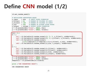 Define CNN model (1/2)
25