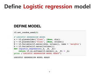 Define Logistic regression model
8