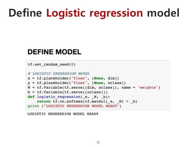 regression logistic example tensorflow Tutorial Part2 TensorFlow regression logistic example tensorflow Tutorial Part2 TensorFlow