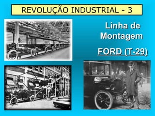 REVOLUÇÃO INDUSTRIAL - 3
Linha deLinha de
MontagemMontagem
FORD (T-29)FORD (T-29)