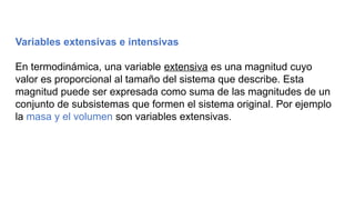 Variables Extensivas 2_Termodinamica, ejemplos y ejercicios resueltos | PPTX
