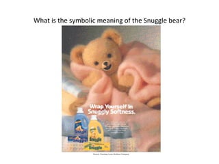 What is the symbolic meaning of the Snuggle bear? 