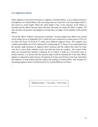 2 the effectsof tightness factor on spirality and seams displacement of ...