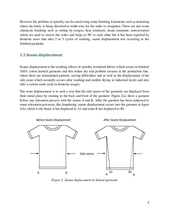 2 the effectsof tightness factor on spirality and seams displacement