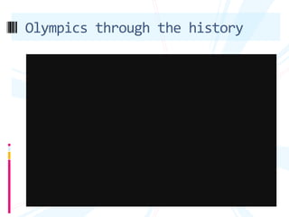 Olympics through the history
 