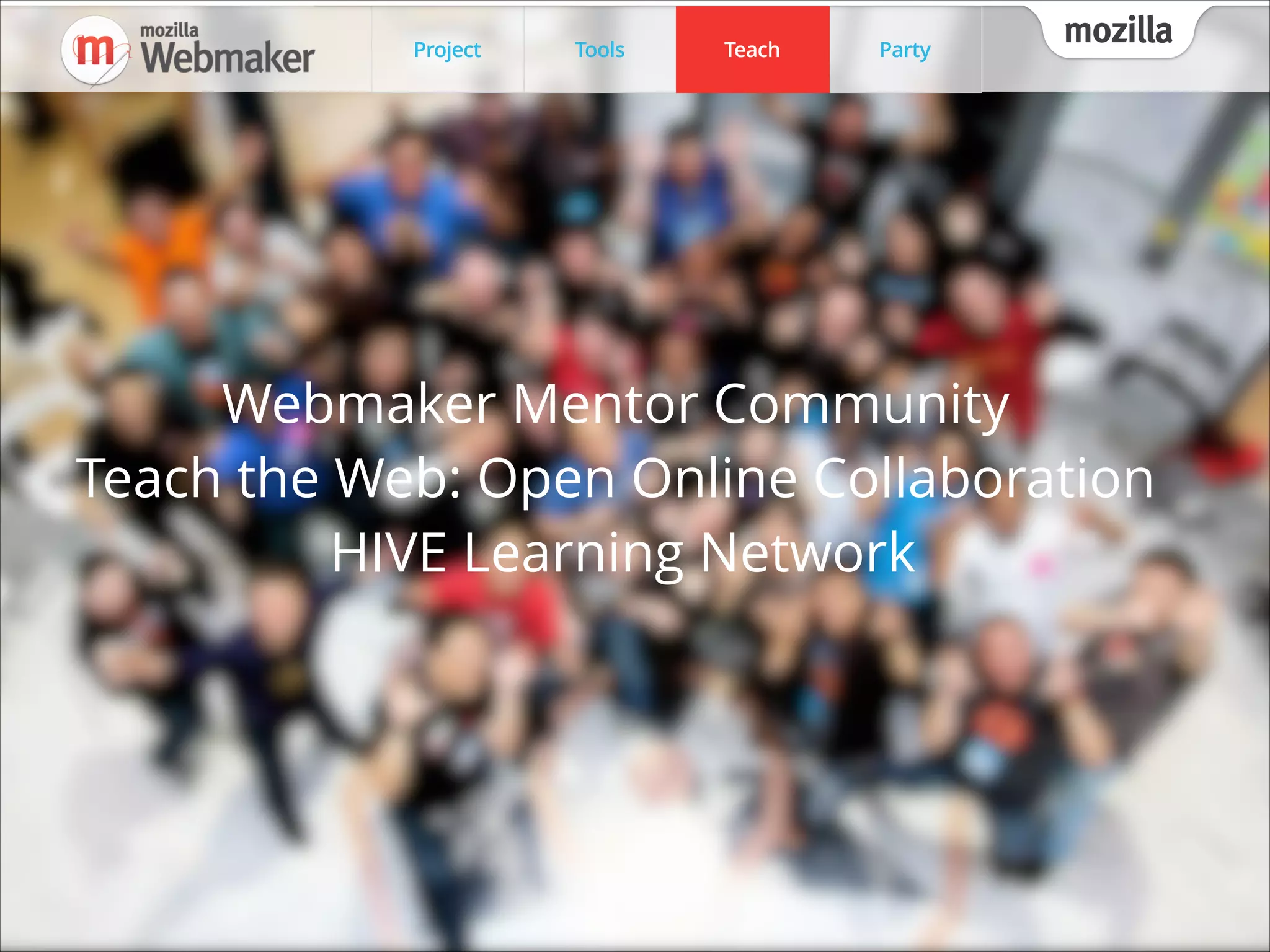 Project

Tools

Popcorn Maker

Teach

Party

mozilla

Video beyond the box

MozTW, Mozilla Taiwan Community

 