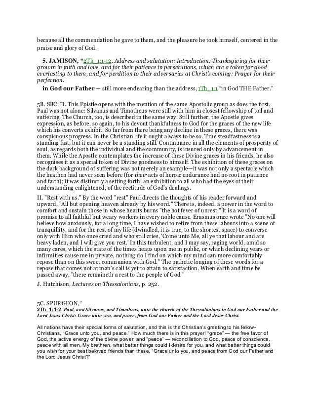 2 thessalonians 1 commentary