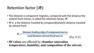 Retension Factor 2_ Thin layer chromatography.pdf tlc chromatography | PDF