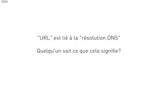 "URL" est lié à la "résolution DNS"
!
Quelqu'un sait ce que cela signifie?
52
 