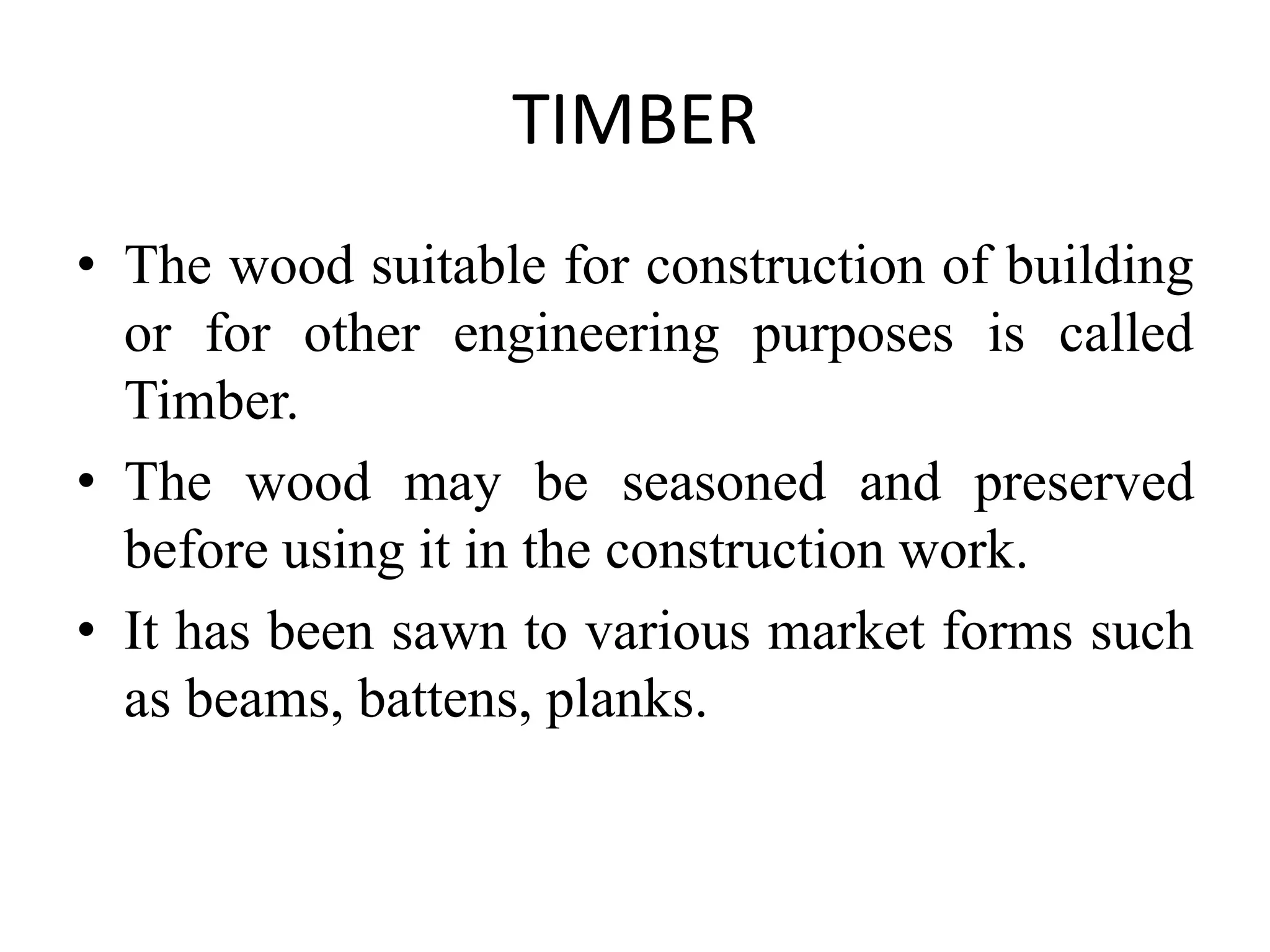 Construction Material: timber | PPTX