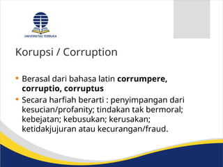Corruption Overview Comprehensive Overview of Corruption: Definitions, Causes, Impacts, and ...