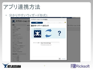 アプリ連携方法
• 分かりやすいウィザード形式1




              6
 
