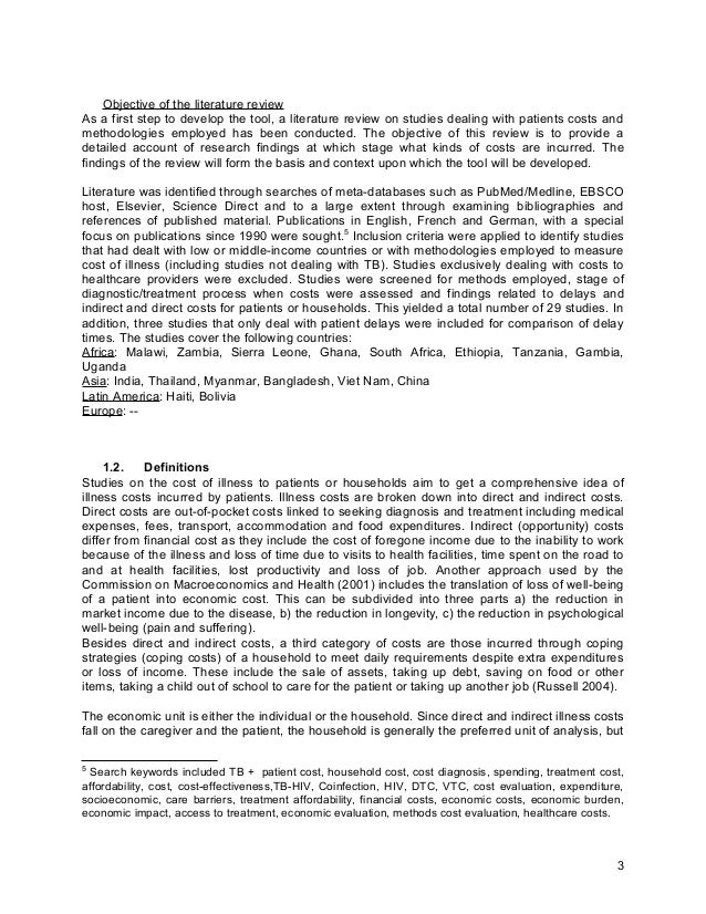 Technical literature review example picture