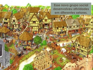 Esse novo grupo social
desenvolveu atividades
em diferentes setores.
 