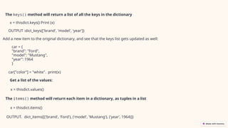 Key Dictionary (2) Tuples-Sets-and-Dictionaries-in-Python (1).ppt