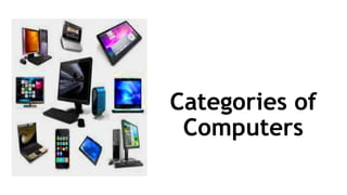 Categories of
Computers
 