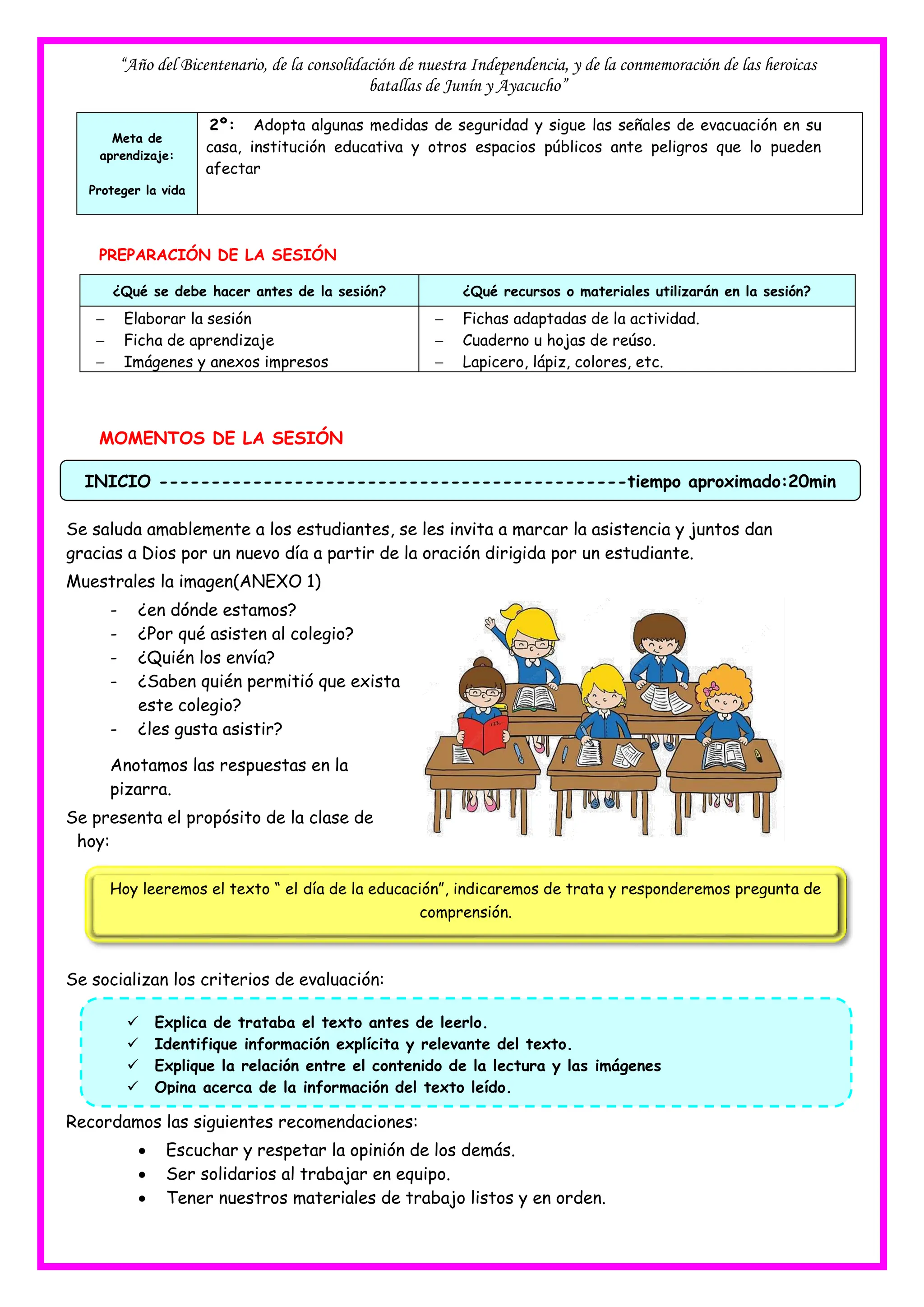 2º U1 S4 SESION D4 PLAN LECTOR DIA DE LA EDUCACION MAESTRAS DE PRIMARIA ...