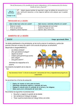 2º U1 S4 SESION D4 PLAN LECTOR DIA DE LA EDUCACION MAESTRAS DE PRIMARIA ...