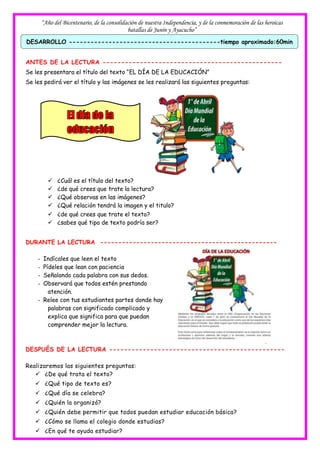 2º U1 S4 SESION D4 PLAN LECTOR DIA DE LA EDUCACION MAESTRAS DE PRIMARIA ...