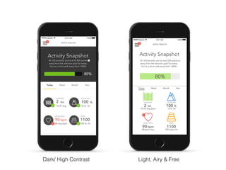 Dark/ High Contrast Light, Airy & Free
 