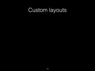 Custom layouts
19
 