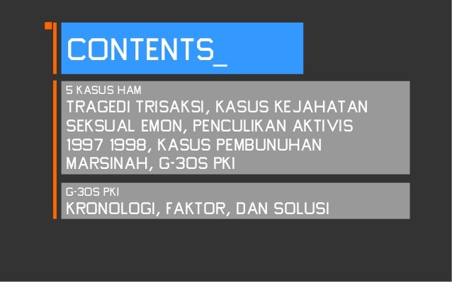 5 kasus ham dan g30 s pki