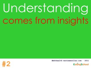 Understanding  comes from insights #mkthealth montsemonllau.com · 2011 #2 