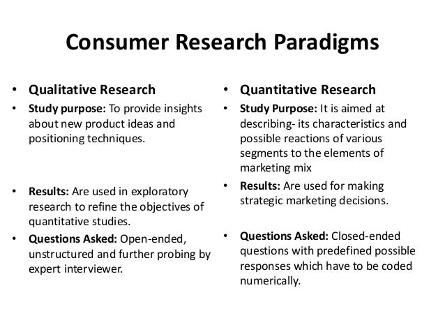 consumer behavior qualitative research