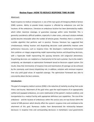 2use of dss in ems to reduce responce time | PDF