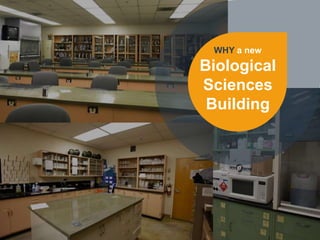 WHY a new
Biological
Sciences
Building
 