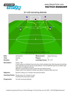 2v1 with recovering defender
