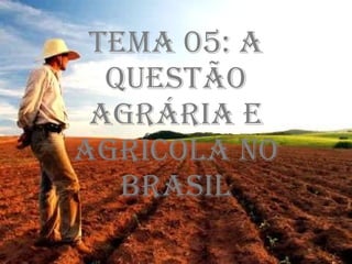 TEMA 05: A questão agrária e agrícola no Brasil 