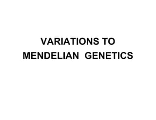 2 Variations to Mendelian Genetics on Life Science Content | PDF