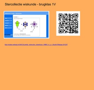 Stercollectie wiskunde - brugklas 1V
http://maken.wikiwijs.nl/34612/Leerlijn_wiskunde_onderbouw_VMBO_k_g_t_StudioVO#page-241247
 