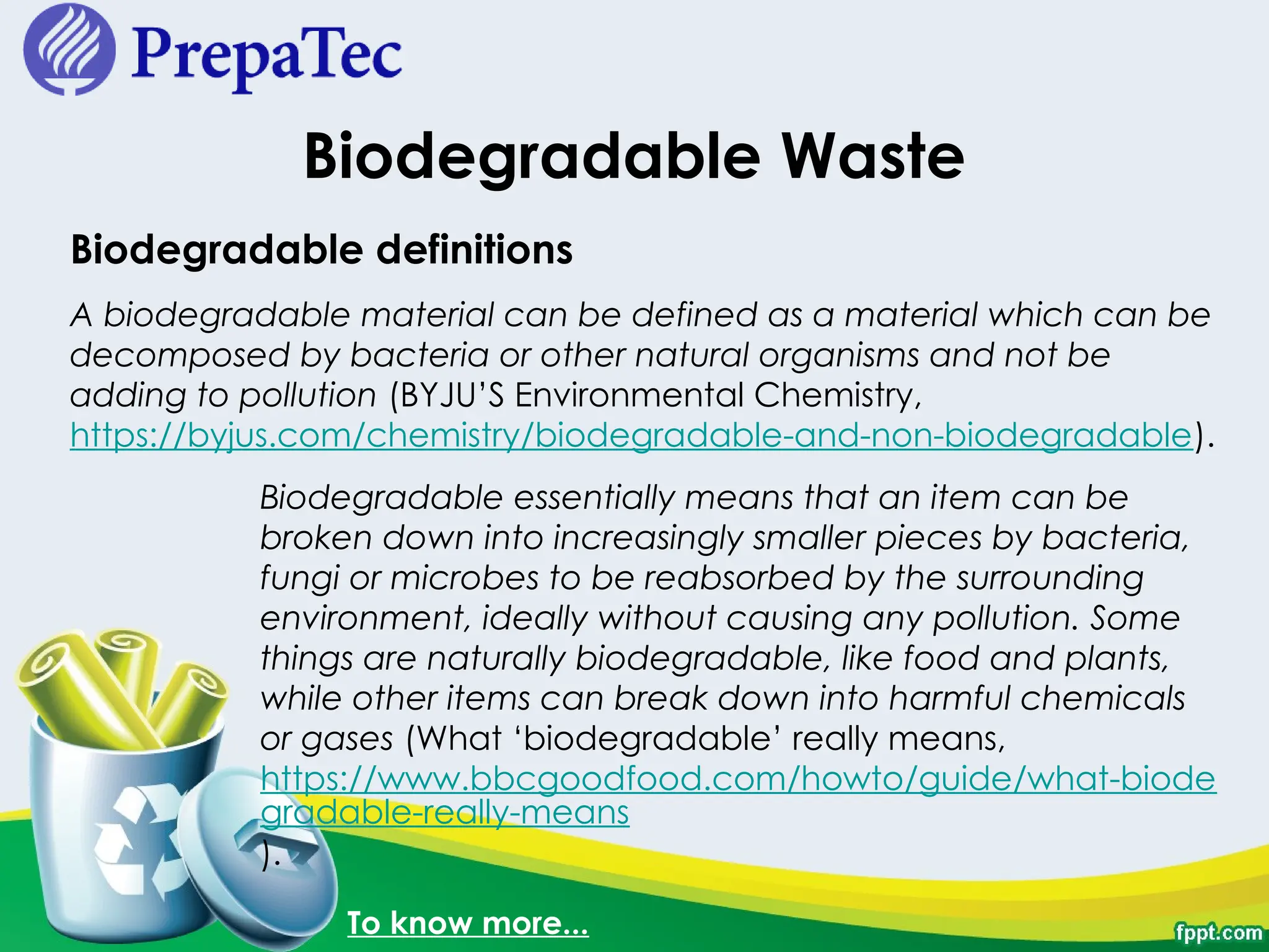 Waste: definitions, classification and management | PPTX