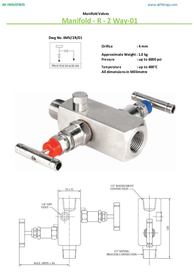 2 way manifold Valves