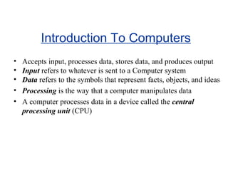 Basics of computer applications | PPT