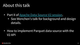 Apache Spark Data Source V2 with Wenchen Fan and Gengliang Wang | PDF