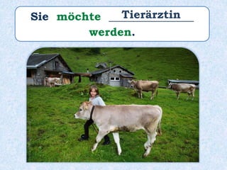 Sie möchte _______________
werden.
Tierärztin
 